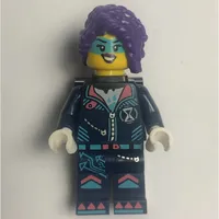 Zoey, Dark Blue Suit, Black Neck Bracket