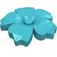 Headwear Accessory Flower with Serrated Petals and Pin