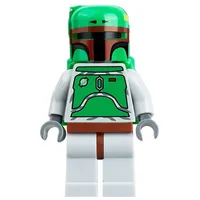 Boba Fett, Helmet and Jetpack with Dark Brown Highlights, Light Bluish Gray Armor