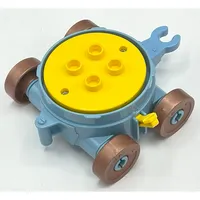 Duplo Cart with Wheels and Yellow Cross Lift
