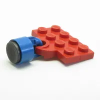 Plate Special 2 x 4 with Train Coupler Open with Magnet Short Cylinder Blue