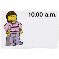 Activity Card, Time-Teaching 12-Hour Clock 10.00 a.m., Female