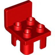 Duplo Chair with 4 Studs and Squared Back