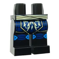 Hips and Black Legs with Bright Light Yellow Sash, Dark Blue Robe, Knee Wraps print