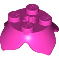 Plant, Leaves, Round 2 x 2 x 2/3 with + Axle Hole and 4 Leaf Extensions