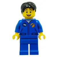 Astronaut - Blue Torso and Legs, Black Hair