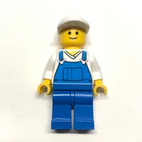White Torso, Blue Overall, White Cap
