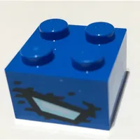 Brick 2 x 2 with Eye, Black Border, Dual Sided print