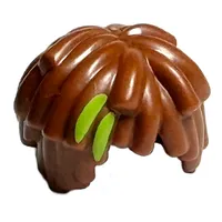 Hair Short Long Curls / Mop Top with Thick Lime Splotch print