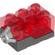 Light Brick 2 x 3 x 1 1/3 with Dark Bluish Gray Base [Red LED]