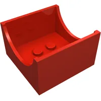 Box 4 x 4 x 2 Bottom with Semicircle Cut-out Ends