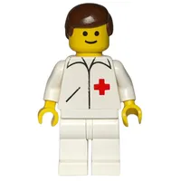 Doctor, White Jacket with Red Cross, White Legs, Brown Hair