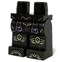 Hips and Pearl Titanium Legs with Dark Purple Sash, Yellow Knee Caps print