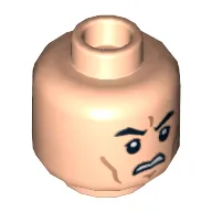 Minifig Head, Eyebrows, Cheek, Chin and Forehead Dimple Print