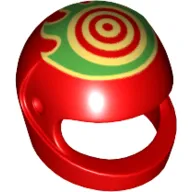 Helmet, Standard with Red Yellow Green Circles print