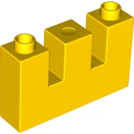 Duplo Brick 1 x 4 x 2 with 2 Top Cutouts (Arrow Slits)