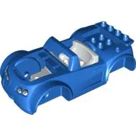 Duplo Toolo Car Chassis Assembly with Blue Body and White Interior
