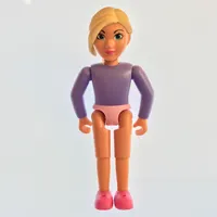 Belville Figure Fixed Elbows, Child, Female, Light Yellow Hair, Dark Purple Shirt, Magenta Shoes