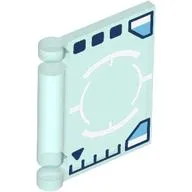 Book Cover with White HUD, Target, and Dark Blue Graphs Print