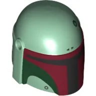 Helmet Mandalorian with Holes, Black Visor, Dark Red and Dark Green Markings Print (Boba Fett)