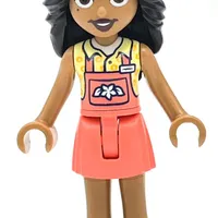 Adi - Bright Light Yellow Top, Coral Skirt