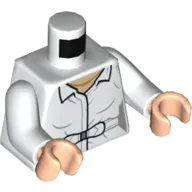 Torso Shirt, Belt, and Necklace Print, White Arms, Light Nougat Hands