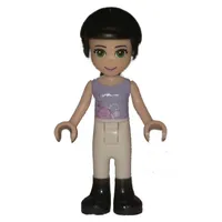 Emma - Lavender Top, White Trousers