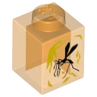 Brick 1 x 1 with Mosquito Print