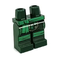 Hips and Dark Green Legs with Green Sash, Knee Wraps print