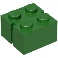 Brick 2 x 2 without Bottom Tubes, Slotted (with 2 slots, opposite)