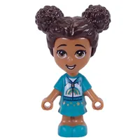 Liz - Microdoll, Dark Turquoise Outfit, Dark Brown Hair