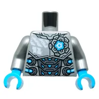 Torso, Silver Armor, Medium Azure Detailing, Symbol print, Flat Silver Arms, Medium Azure Hands