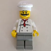 Chef - White Torso, Light Gray Legs