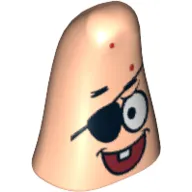 Minifig Head Special, Starfish with Eyepatch Print (Patrick)