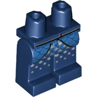 Hips and Dark Blue Legs with Armor, Blue and White Waves Print