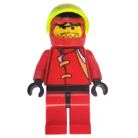 Race Driver, Red Torso, Red Legs, Red Helmet - Nitro Flash