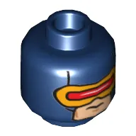 Minifig Head Cyclops, Mask with Red and Gold Visor Print