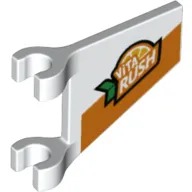 Flag 2 x 2 Trapezoid with Clips with 'Vita Rush' Logo Print