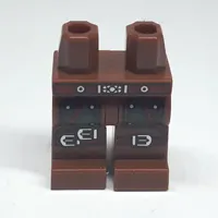 Hips and Reddish Brown Legs with Red Belt, Green Pockets, Dark Red Straps