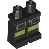 Hips and Black Legs with Yellow Reflective Stripe Print