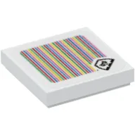 Tile 2 x 2 with Bone Goomba and Barcode Print (Sticker)