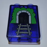 Duplo Brick 1 x 2 x 2 with Tunnel Print