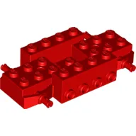 Vehicle Base 4 x 8 x 1 1/3 with Wheel Pins, 4 studs on each side, 2 x 2 Recessed Center and Hole