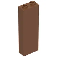 Brick 1 x 2 x 5 with Blocked Open Studs and Bottom Stud Holder with Asymmetric Ridges