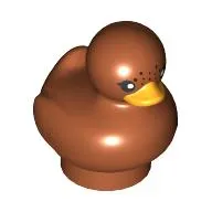 Animal, Bird, Duck / Duckling with Black Eyes, Bright Light Orange Beak, Spots print