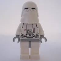 Snowtrooper, Light Bluish Gray Hips, Neck Bracket with Printed 1 x 1 Tile and 1 x 1 Plate with Clip Light, Kama