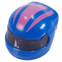 Helmet, Formula 1 with Trans-Black Visor pattern and Dark Pink Stripes print