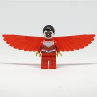 Falcon in Red and White Outfit