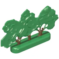 Plant, Tree Flat Bush painted with hollow base