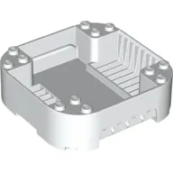 Pod, Square Rounded Corners, Back, 8 x 8 x 2, Corner Studs, and Recessed Slots